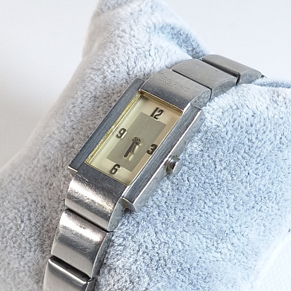 Vintage Esprit Stainless Steel Rectangle Dial Ladies Watch, New Battery - Picture 3 of 7